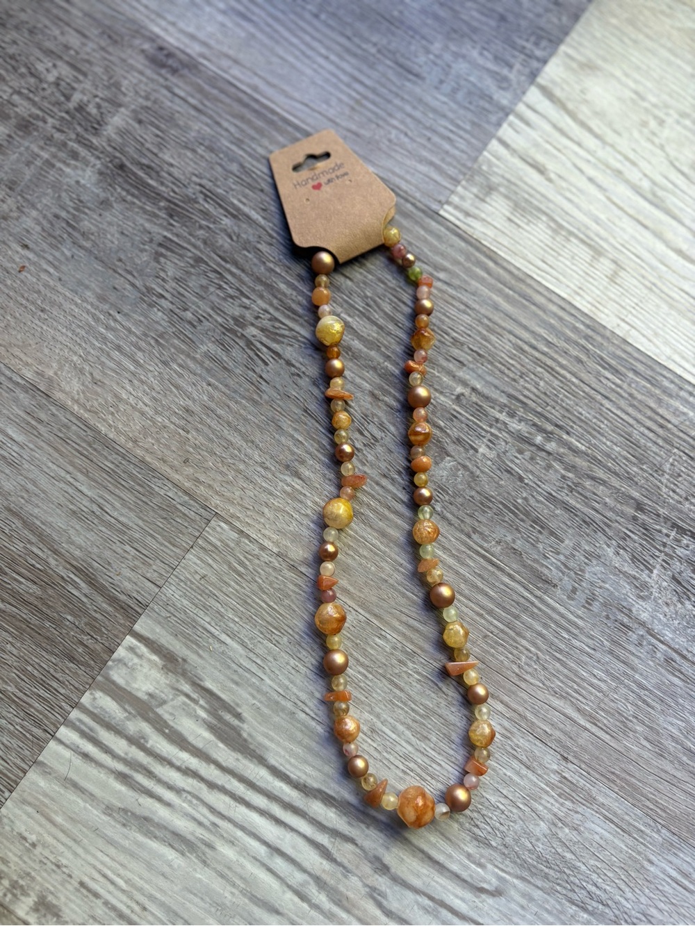 Handmade by me Orange Beaded Necklace - Elegant Women’s Jewelry